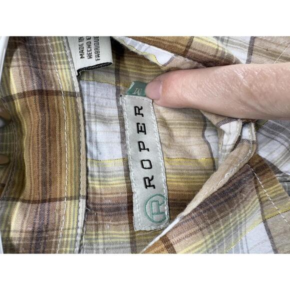 Roper women's Embroidered Pearl Snap Western Long Sleeve Shirt Size Medium - Picture 3 of 4